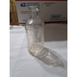 Vintage Antique Listerine Obear Nester Glass Glass Bottle Mouthwash Apothecary